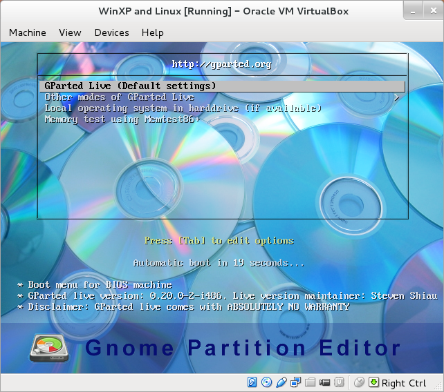 GParted_boot_menu
